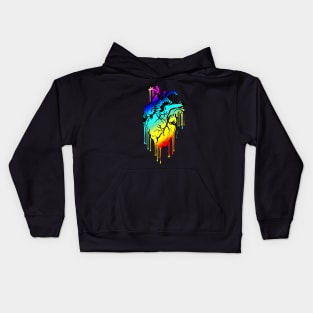 Raimbow Human Heart prideshirt Kids Hoodie